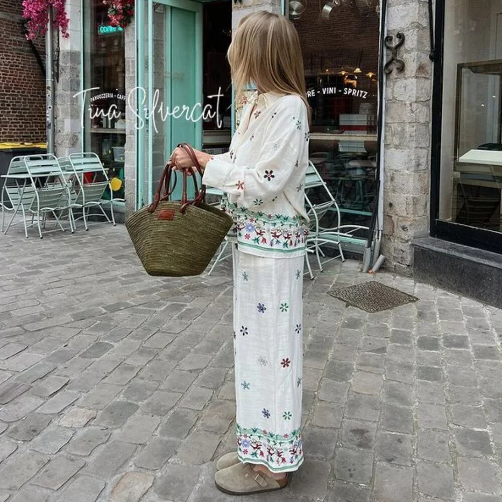 BLOGGER'S FAVE! Zara Floral Cropped Wide Legs Pants NWT